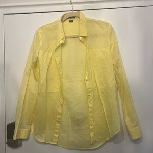Theory 100% Cotton Yellow Shirt M